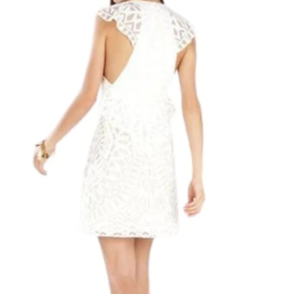 BCBGMAXAZRIA Jenni Ruffle-Shoulder Racerback Dress - Picture 3 of 3